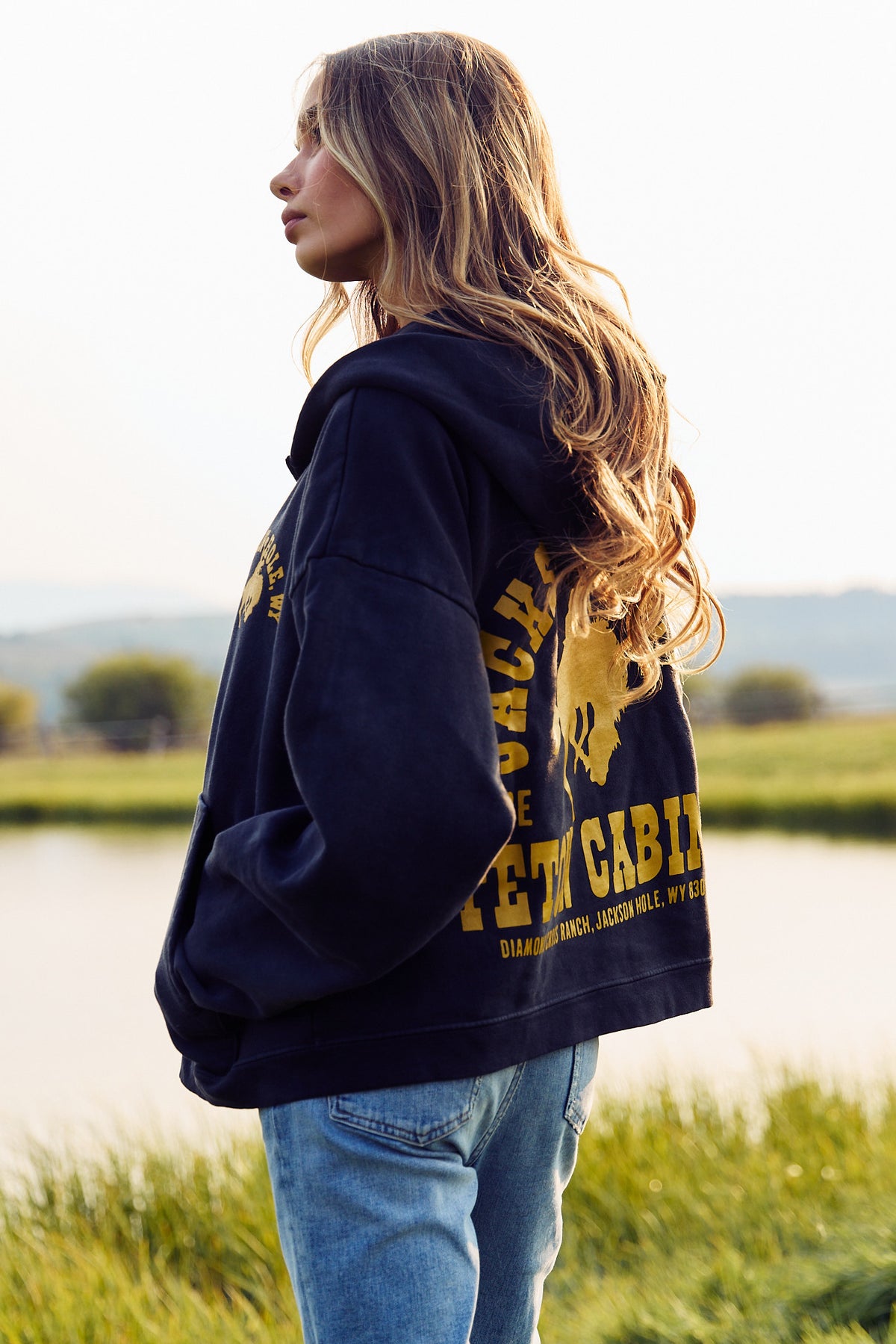 Black - Yellow Buckin | Sun Faded Zip Hoodies