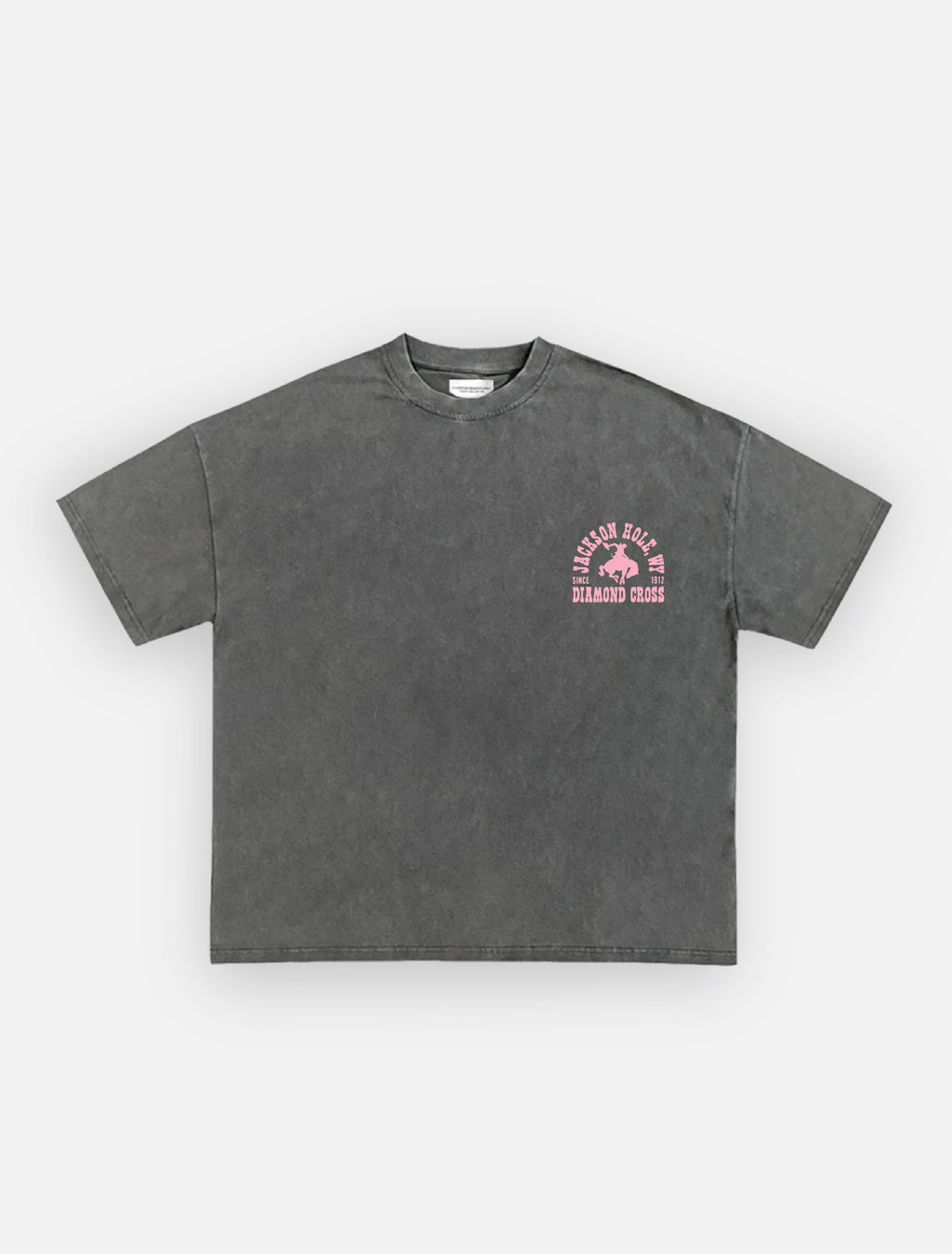 Sun Faded Black & Dusty Rose | Buckin Tee