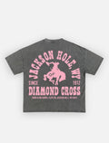 Sun Faded Black & Dusty Rose | Buckin Tee