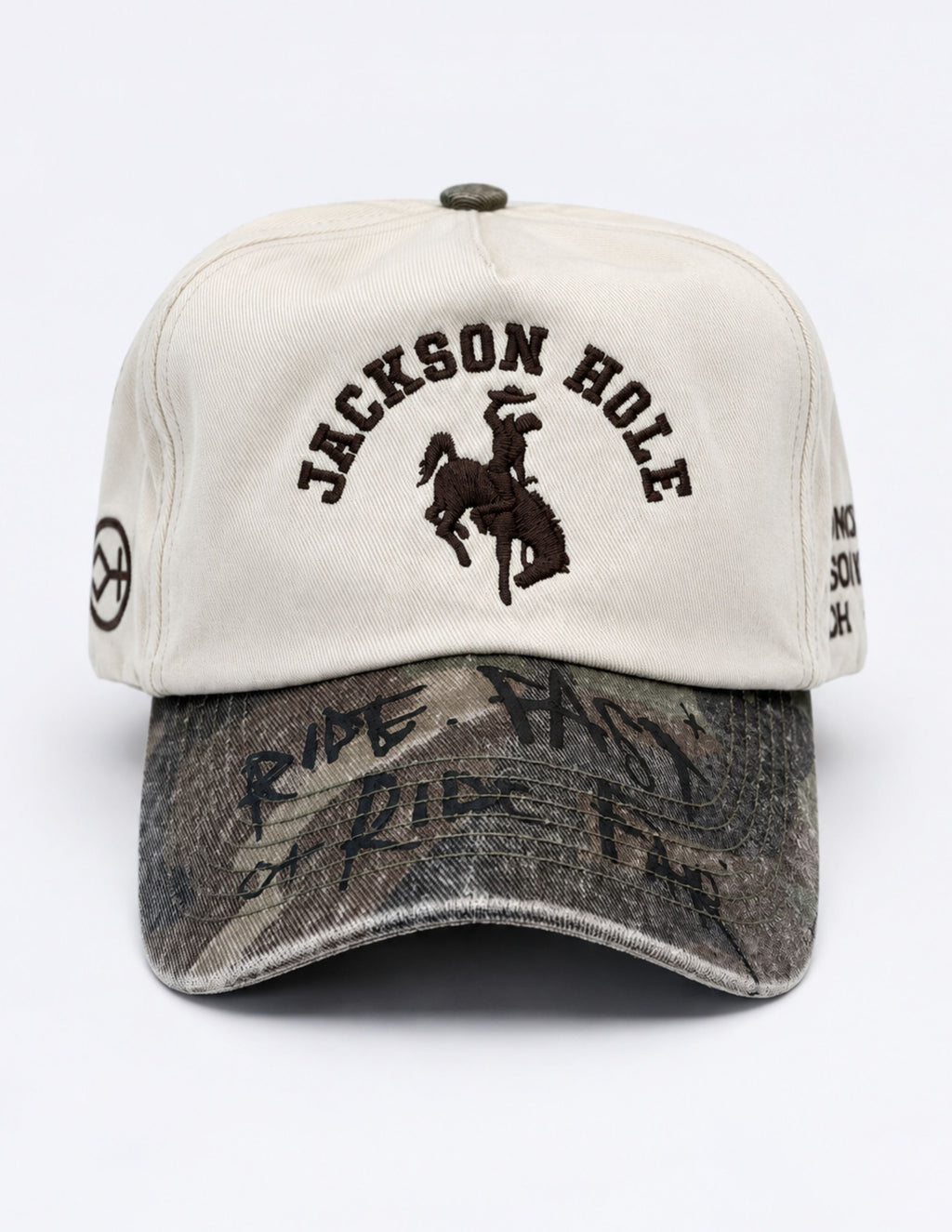 Jackson Offwhite w Camo Brim | Camo Range Cap