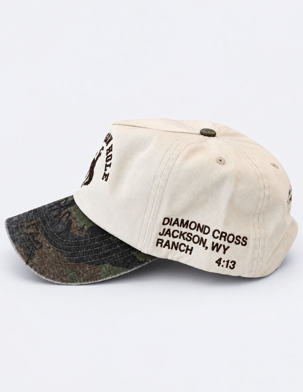 Jackson Offwhite w Camo Brim | Camo Range Cap