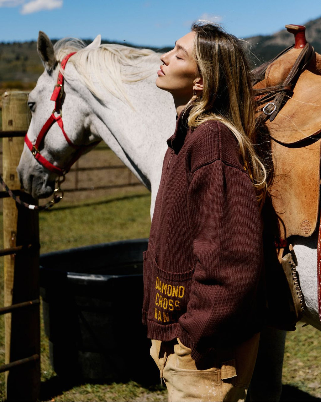 Brown & Yellow (Preorder) | Wyoming Zip Sweater (Preorder)