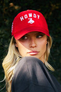 Red Howdy | Diamond cross ranch dad caps
