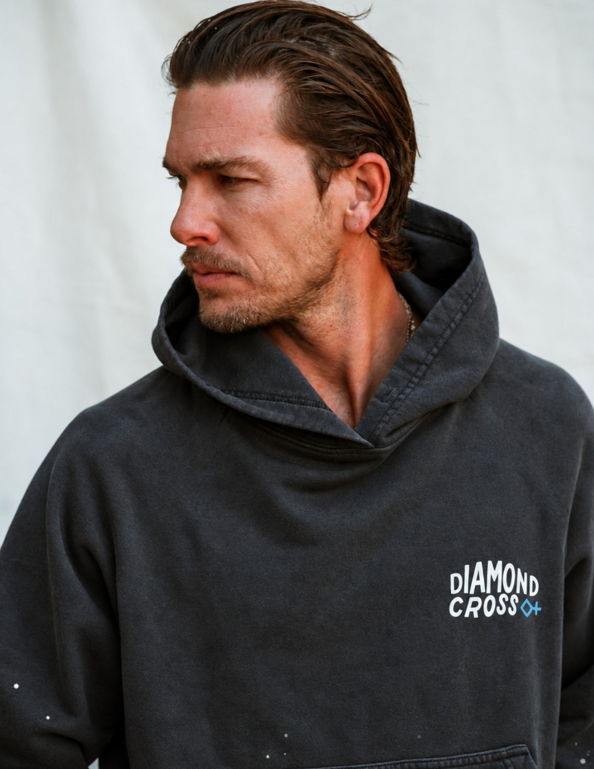 Maverick Black w Paint Distressed | The Outlaw Hoodie