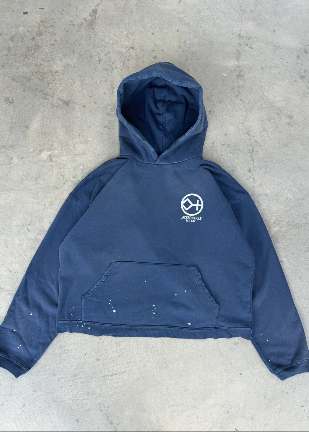 Distressed Blue | Phone # Hoodie