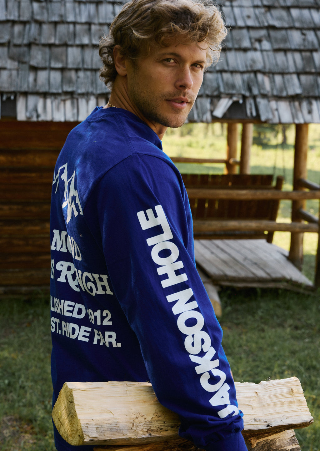 Blue | Diamond cross ranch Trailblazer Longsleeve tees