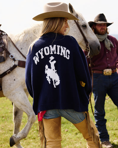 Navy & White (Preorder) | Wyoming Zip Sweater (Preorder)