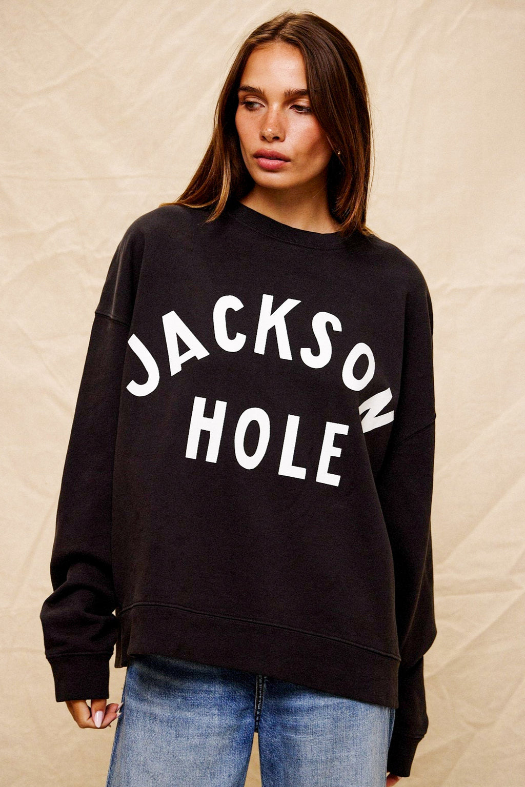Black Jackson Hole | Diamond Cross Ranch Classic Crewneck Sweatshirt