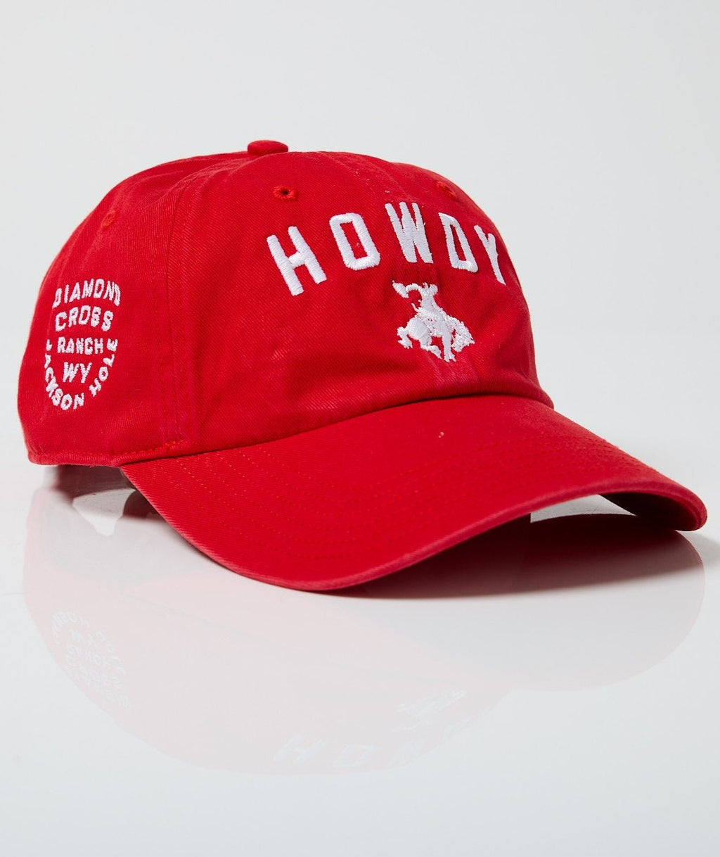 Red Howdy | Diamond cross ranch dad caps