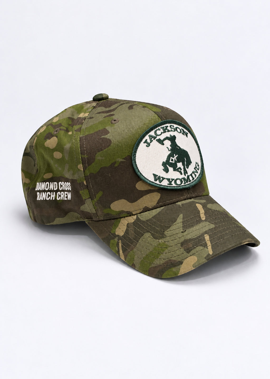 Classic Camo + Green Patch | Diamond Cross Ranch Camo Patch Hat