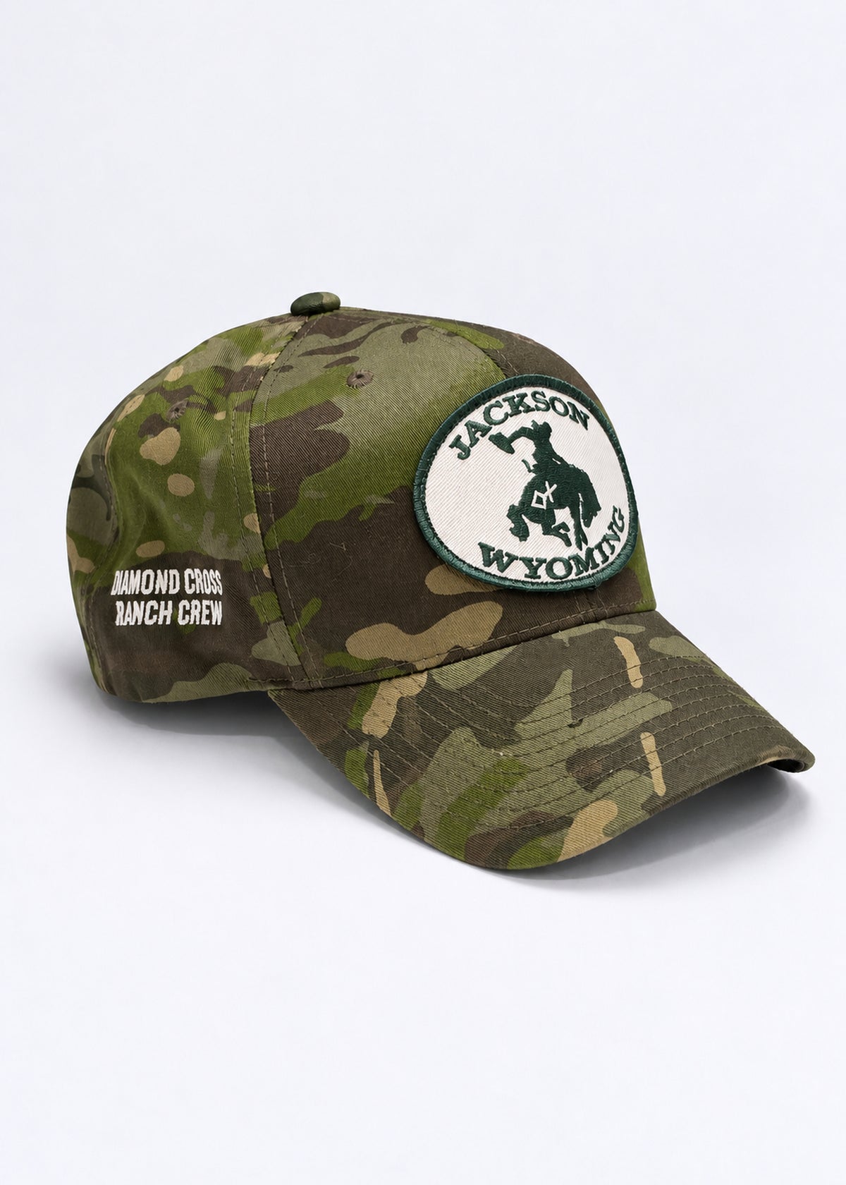 Classic Camo + Green Patch | Diamond Cross Ranch Camo Patch Hat