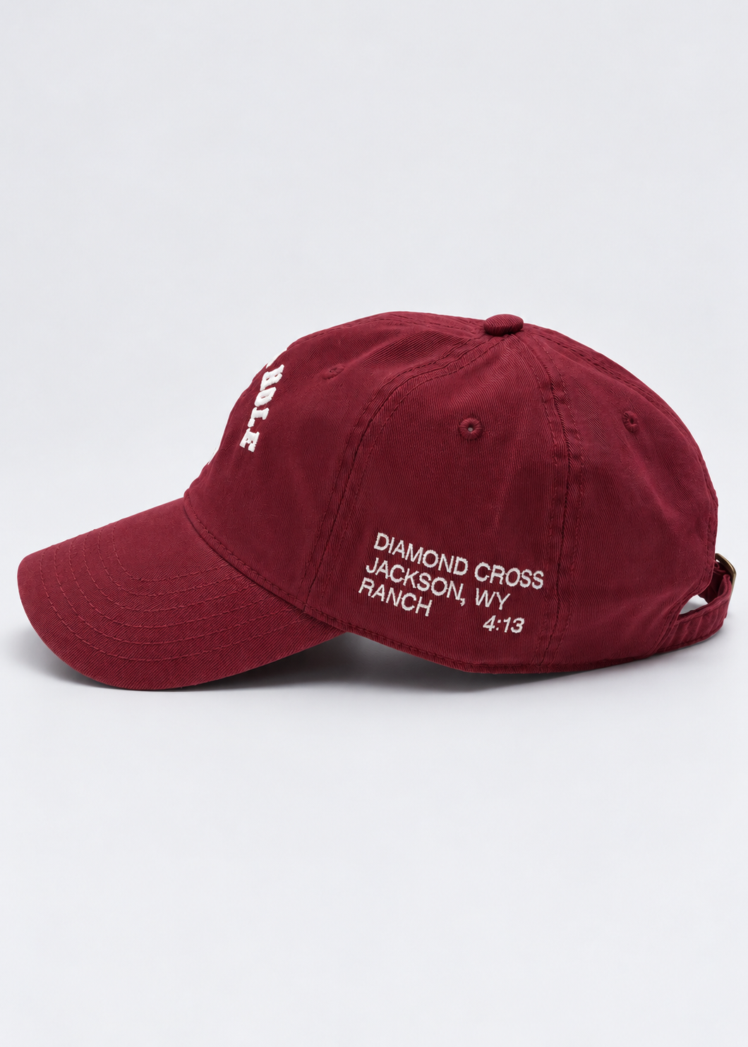 Burgundy | Diamond cross ranch dad caps