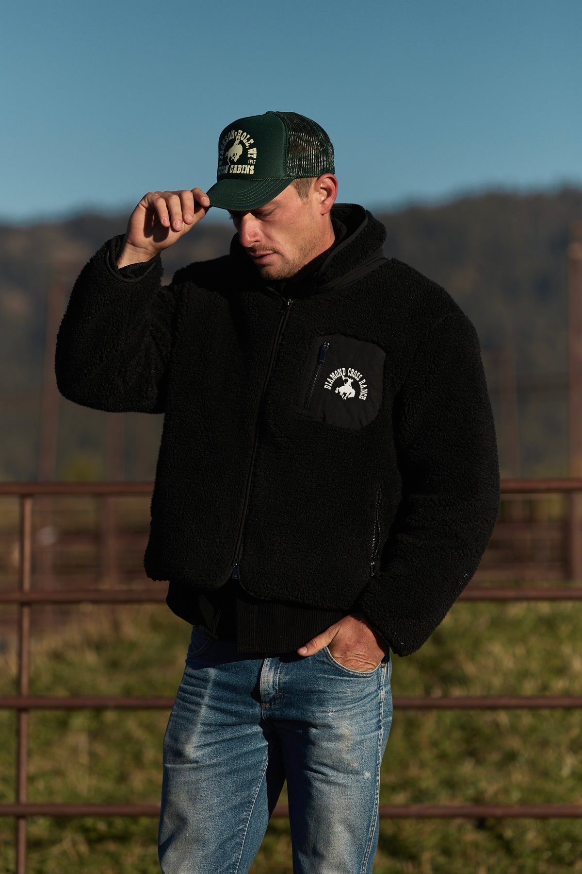 Midnight Black | Diamond Cross Classic Fleece