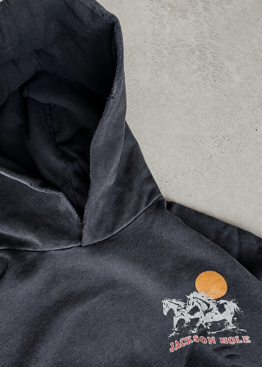 Black Wild w Paint Distressed | The Outlaw Hoodie
