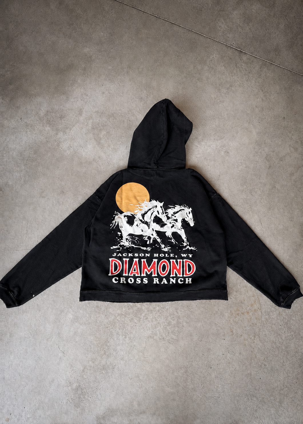 Black Wild w Paint Distressed | The Outlaw Hoodie