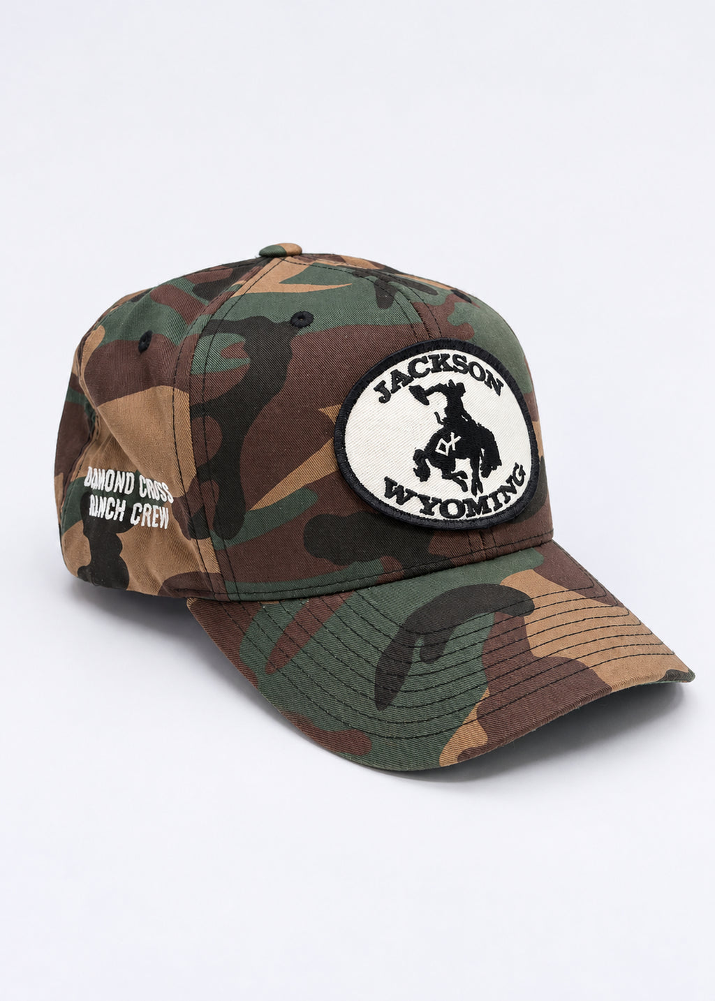 Army Camo + Navy Patch | Diamond Cross Ranch Camo Patch Hat