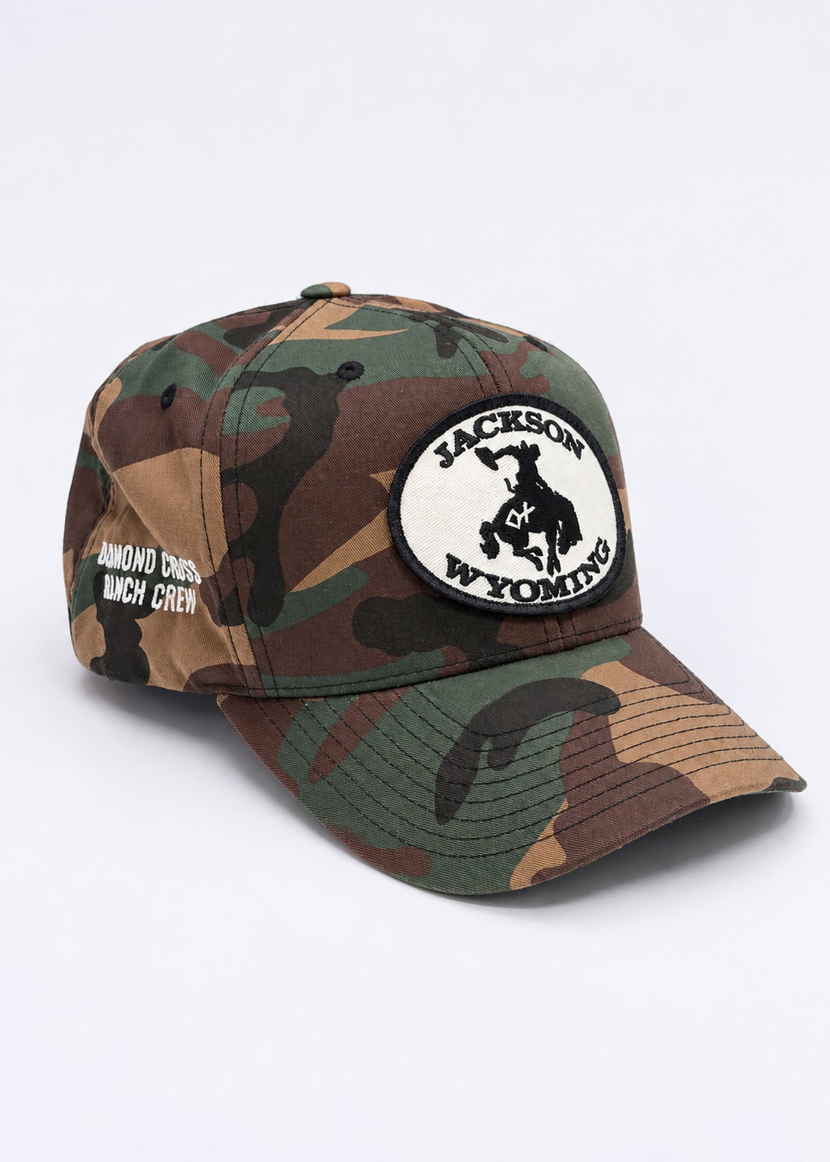 Army Camo + Navy Patch | Diamond Cross Ranch Camo Patch Hat