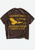 Faded Black + Yellow | Diamond Cross Ranch Soarin' T-Shirt