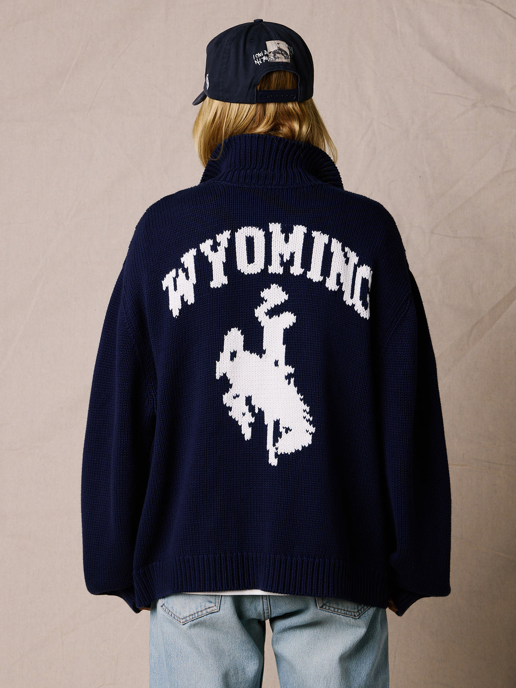 Navy & White (Preorder) | Wyoming Zip Sweater (Preorder)