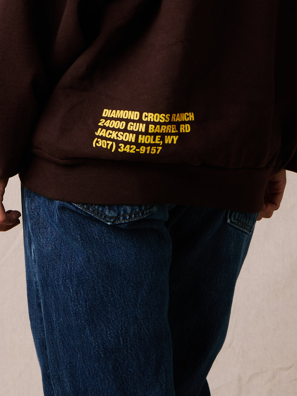 Brown Wyoming Cowboy | Classic Crewneck