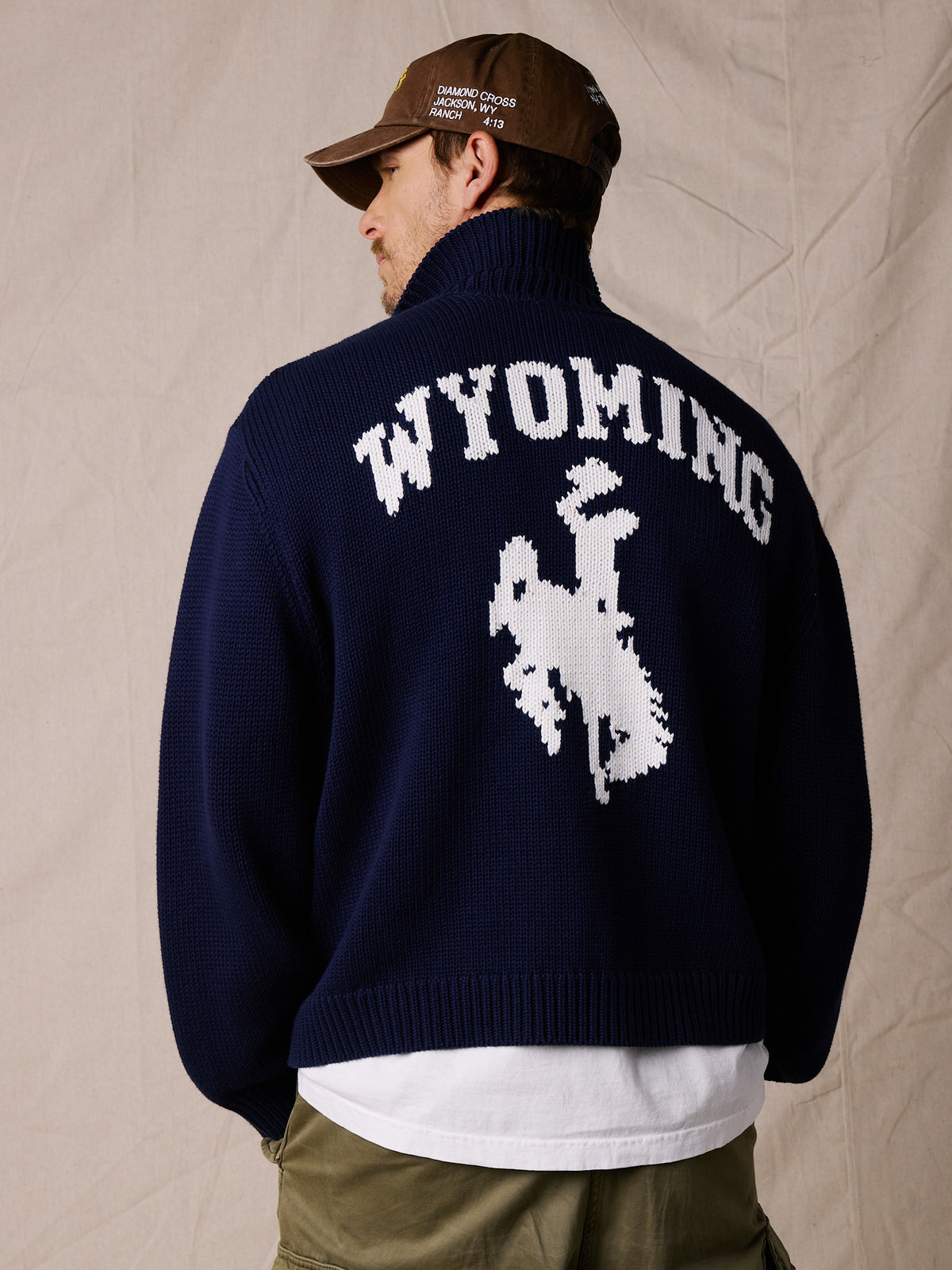 Navy & White (Preorder) | Wyoming Zip Sweater (Preorder)