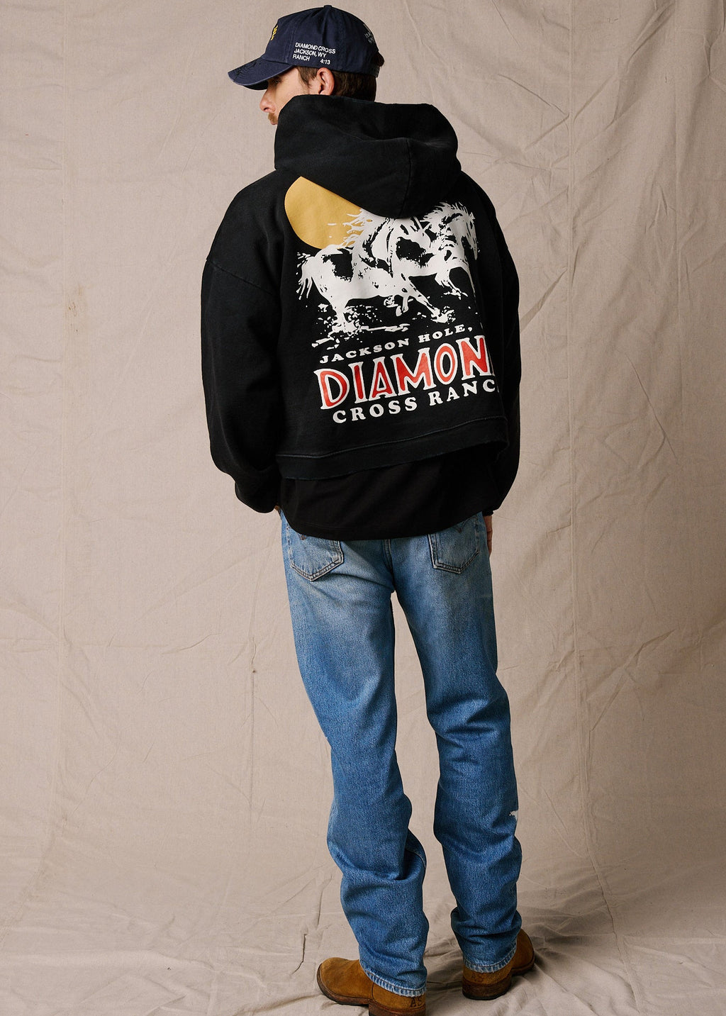 Black Wild w Paint Distressed | The Outlaw Hoodie