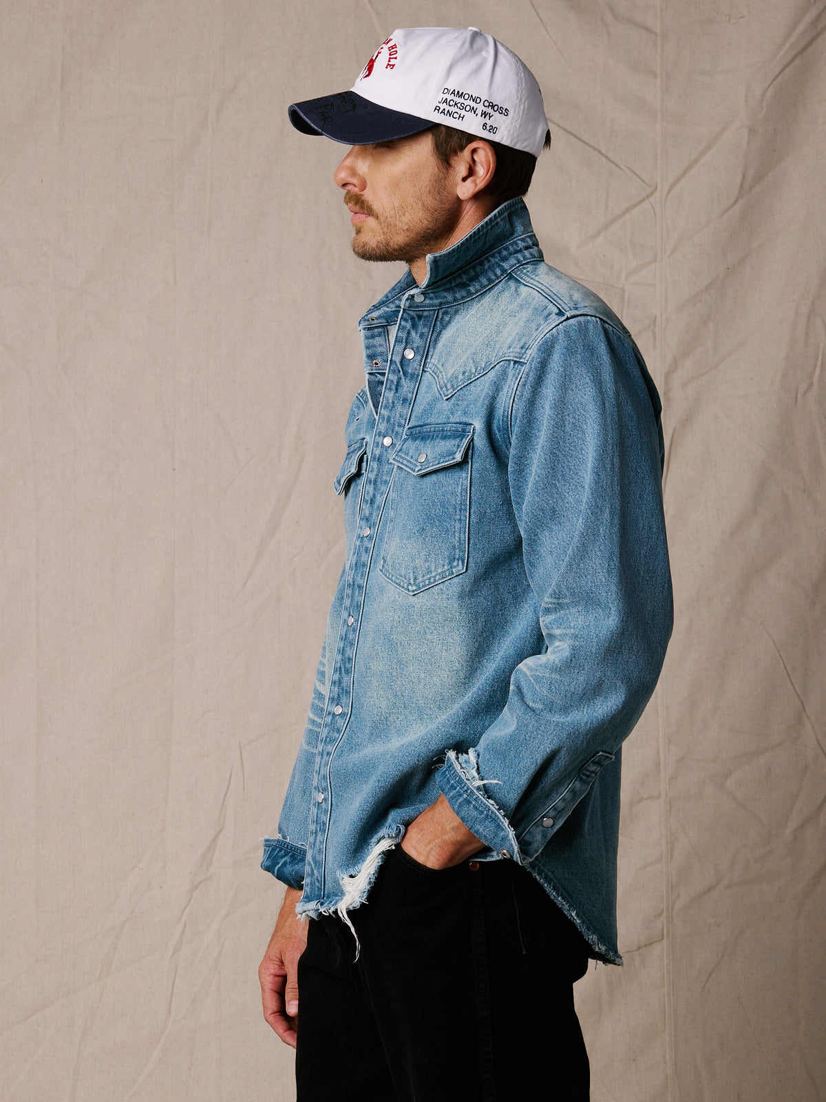 White Body & Blue Brim | Range Cap