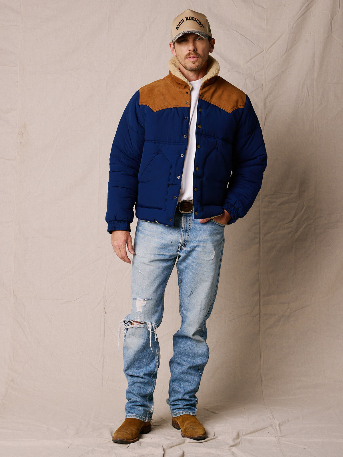 Teton Blue Puffer Jacket | The Icon Puffer