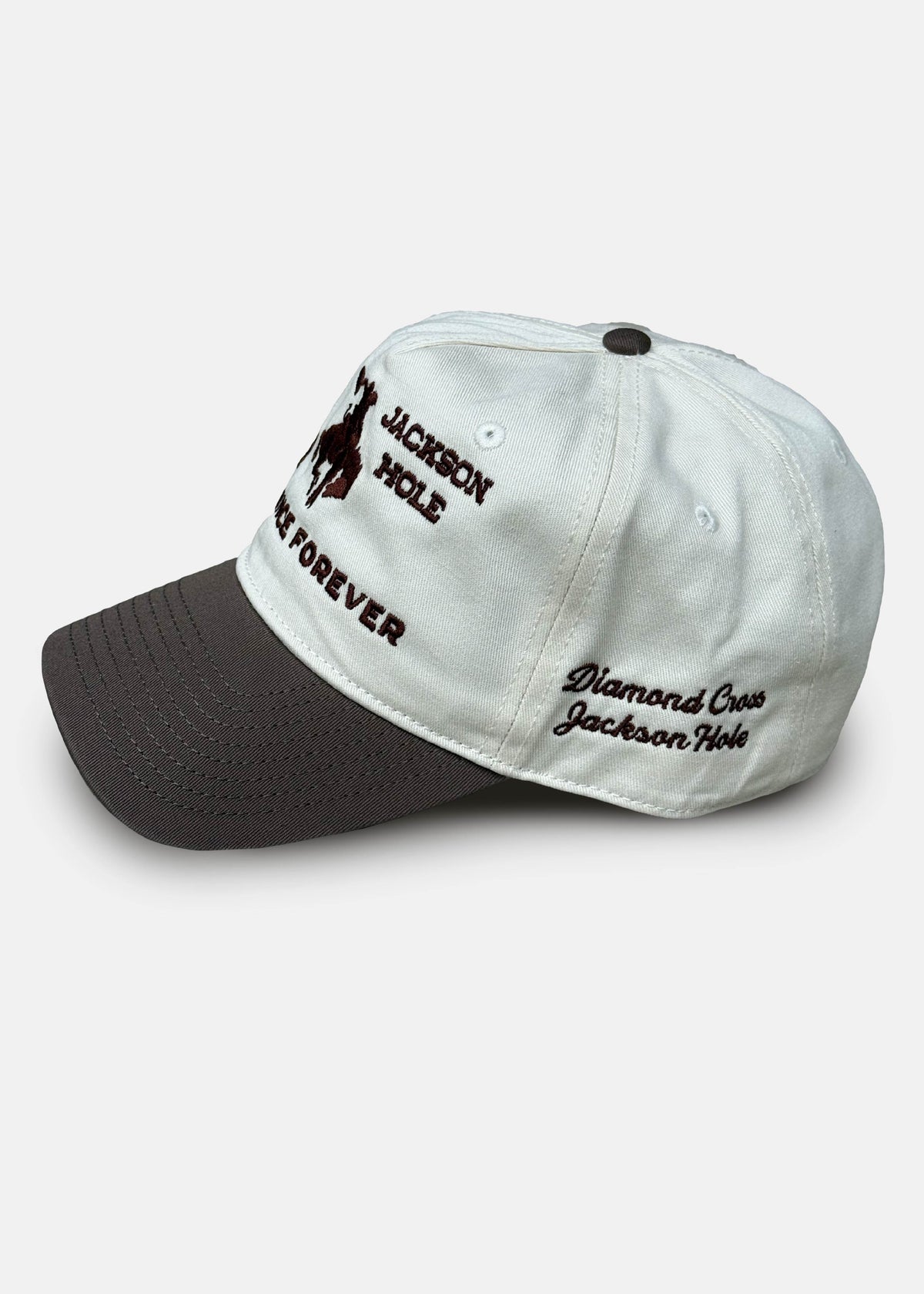 White With Brown Brim | Forever Wild Hat