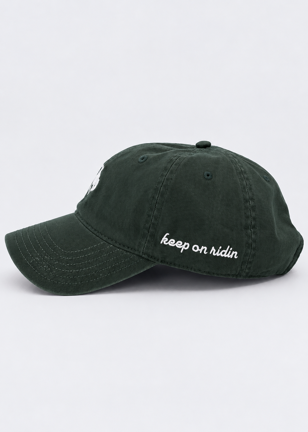 Forrest Green + White Logo | Diamond cross ranch dad caps