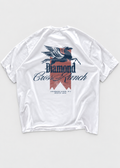 Bright White | Diamond Cross Flyin Horse Tee