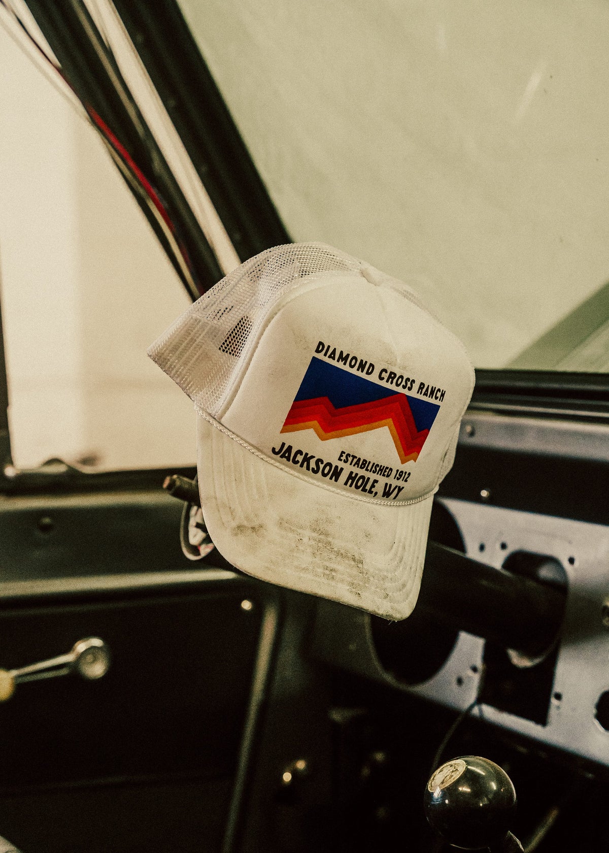 White | Retro Trucker