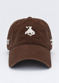 Chocolate + White Logo | Diamond cross ranch dad caps