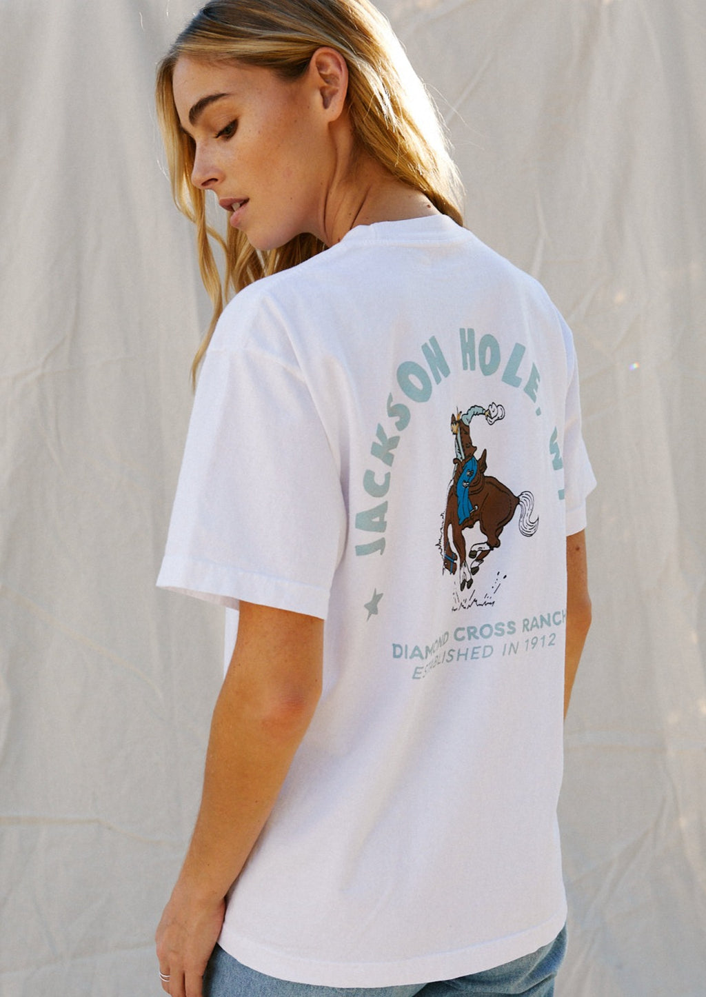 White | Diamond Cross Ranch OG Cowboy White T-Shirt