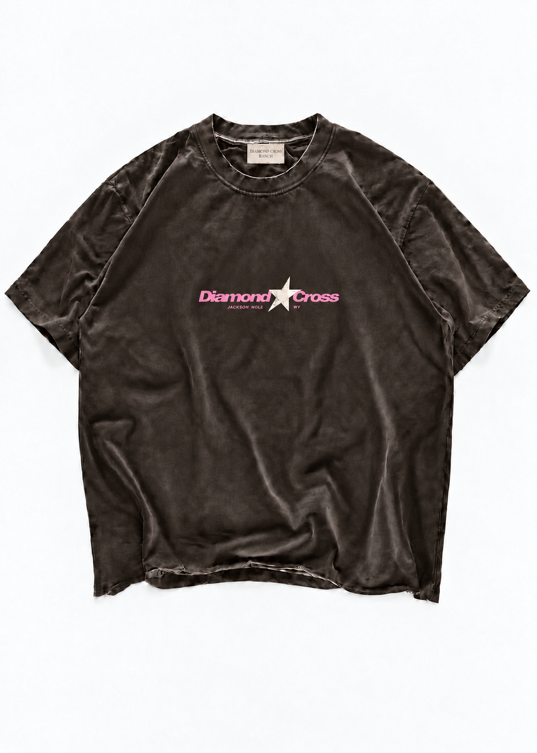 Faded Black & Rose | Diamond Cross 3 Horses Tshirt Unisex