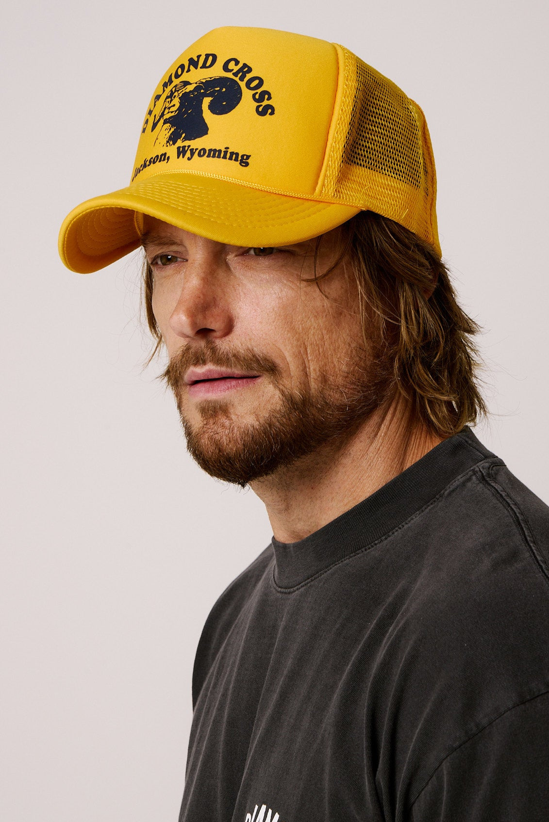 Yellow | Diamond cross ranch GOAT Trucker cap