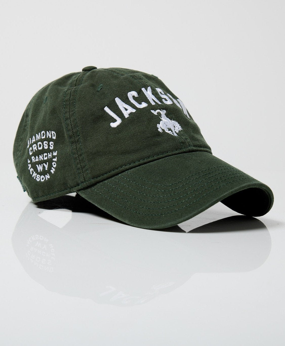 Green Jackson Hole | Diamond cross ranch dad caps