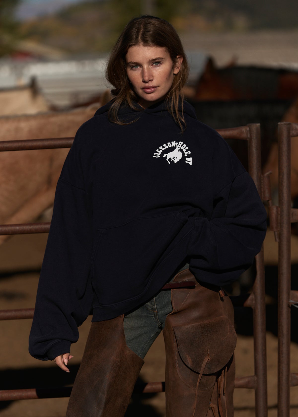 Sun Faded Black | Buckin Hoodie