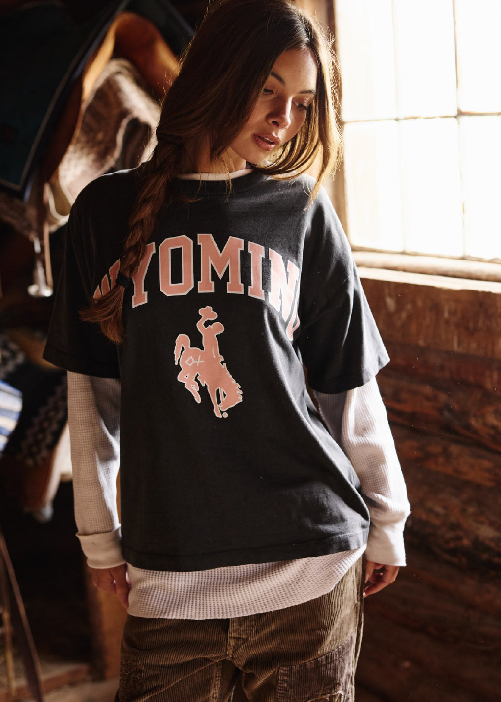 Faded Black + Rose | Wyoming Icon Tee