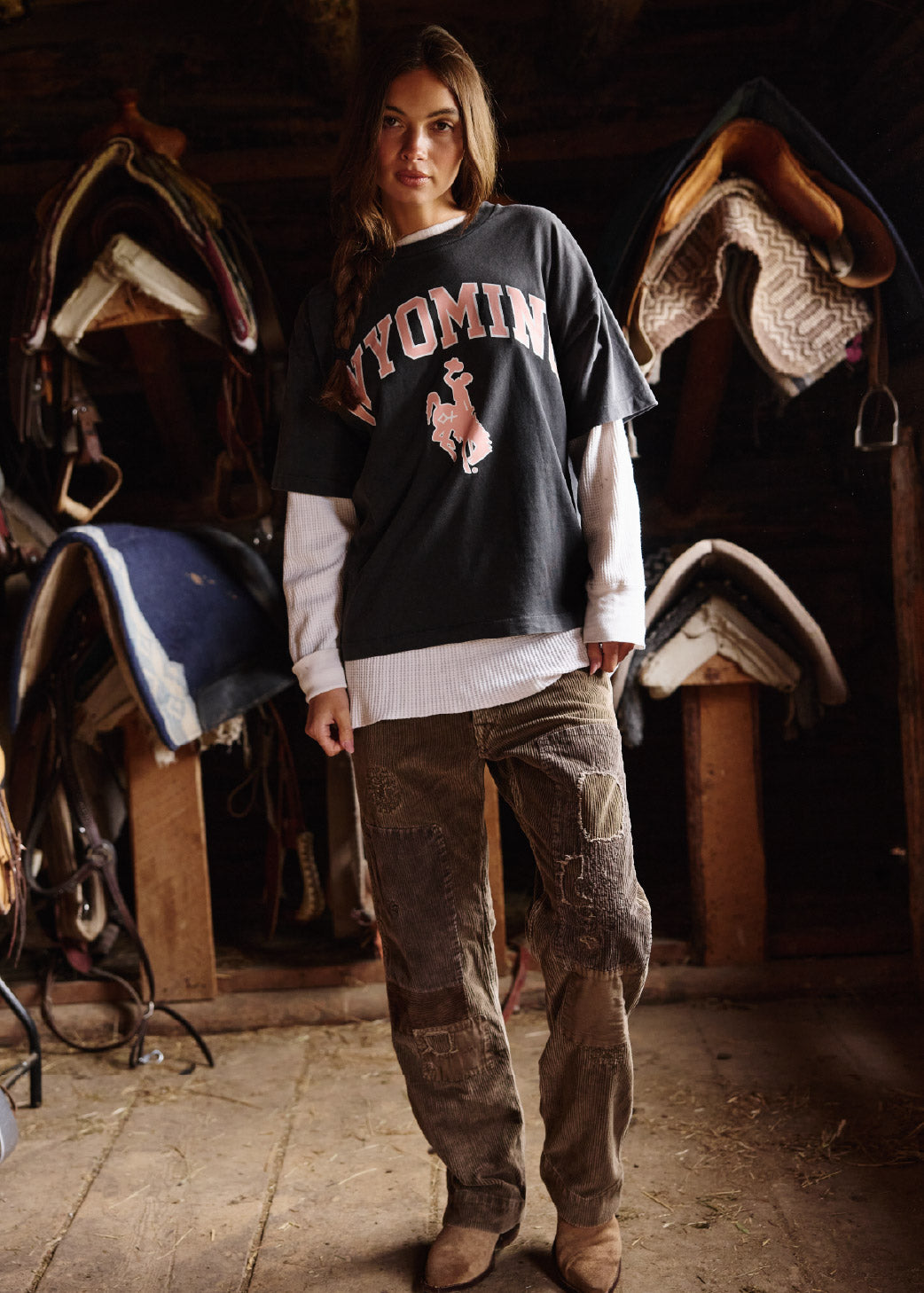 Faded Black + Rose | Wyoming Icon Tee