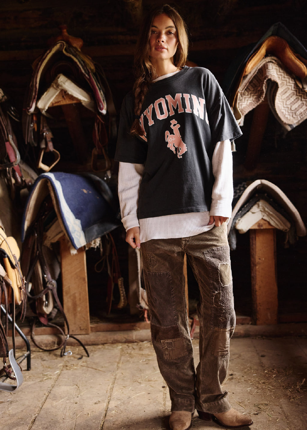 Faded Black + Rose | Wyoming Icon Tee
