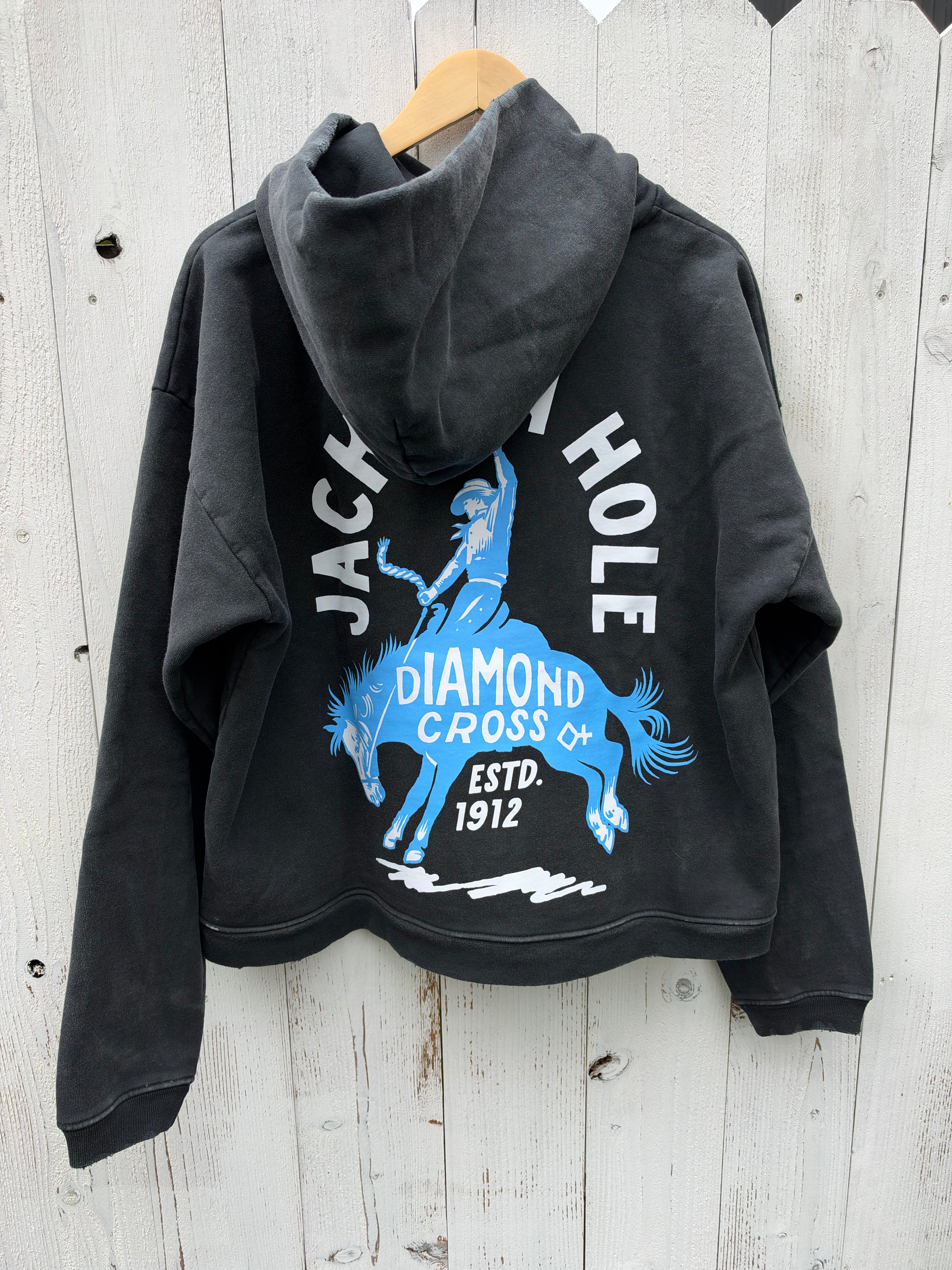 Maverick Black w Paint Distressed | The Outlaw Hoodie