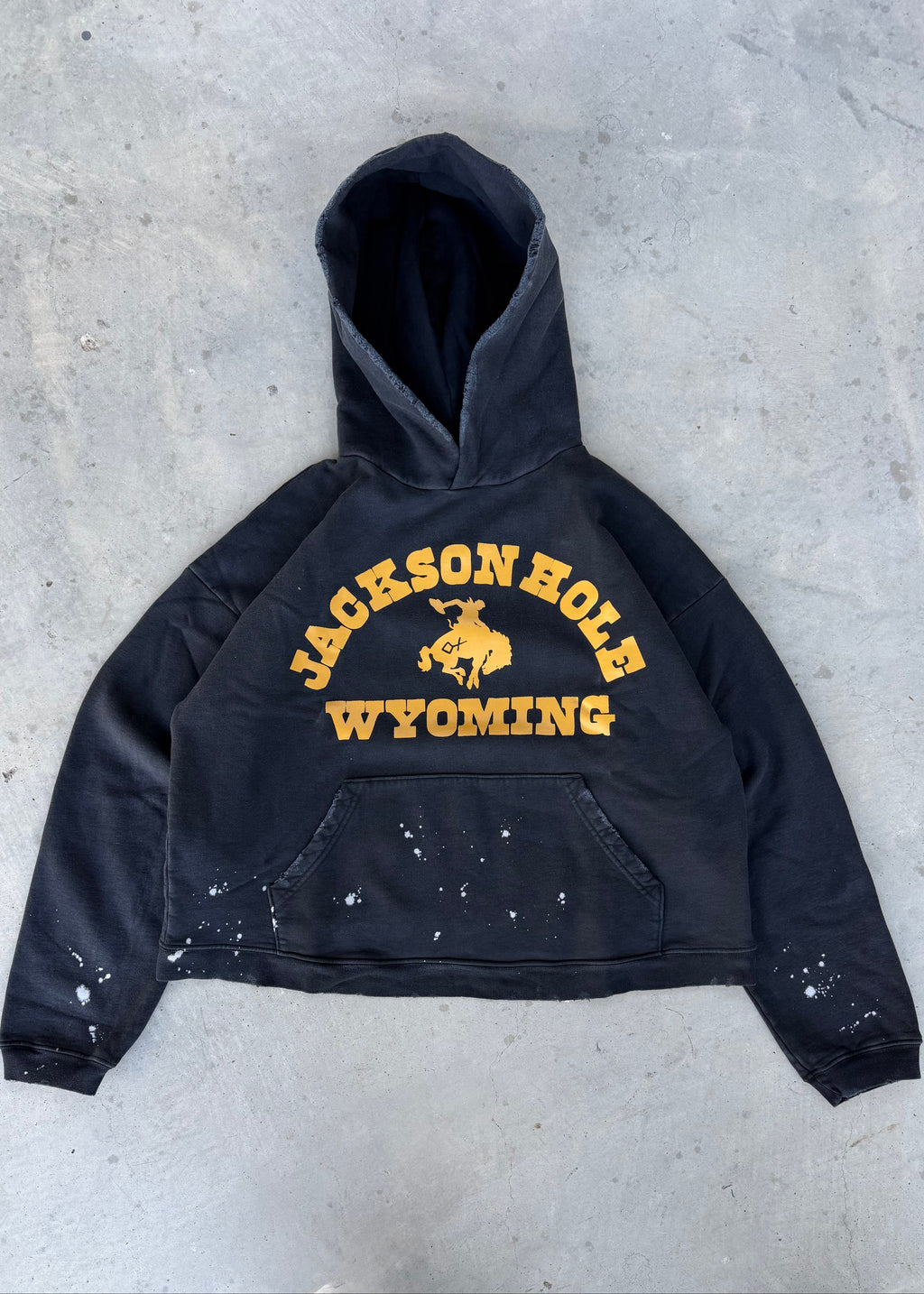 Sun Faded Black Distressed Jackson (Preorder) | The Outlaw Hoodie