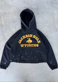 Sun Faded Black Distressed Jackson (Preorder) | The Outlaw Hoodie