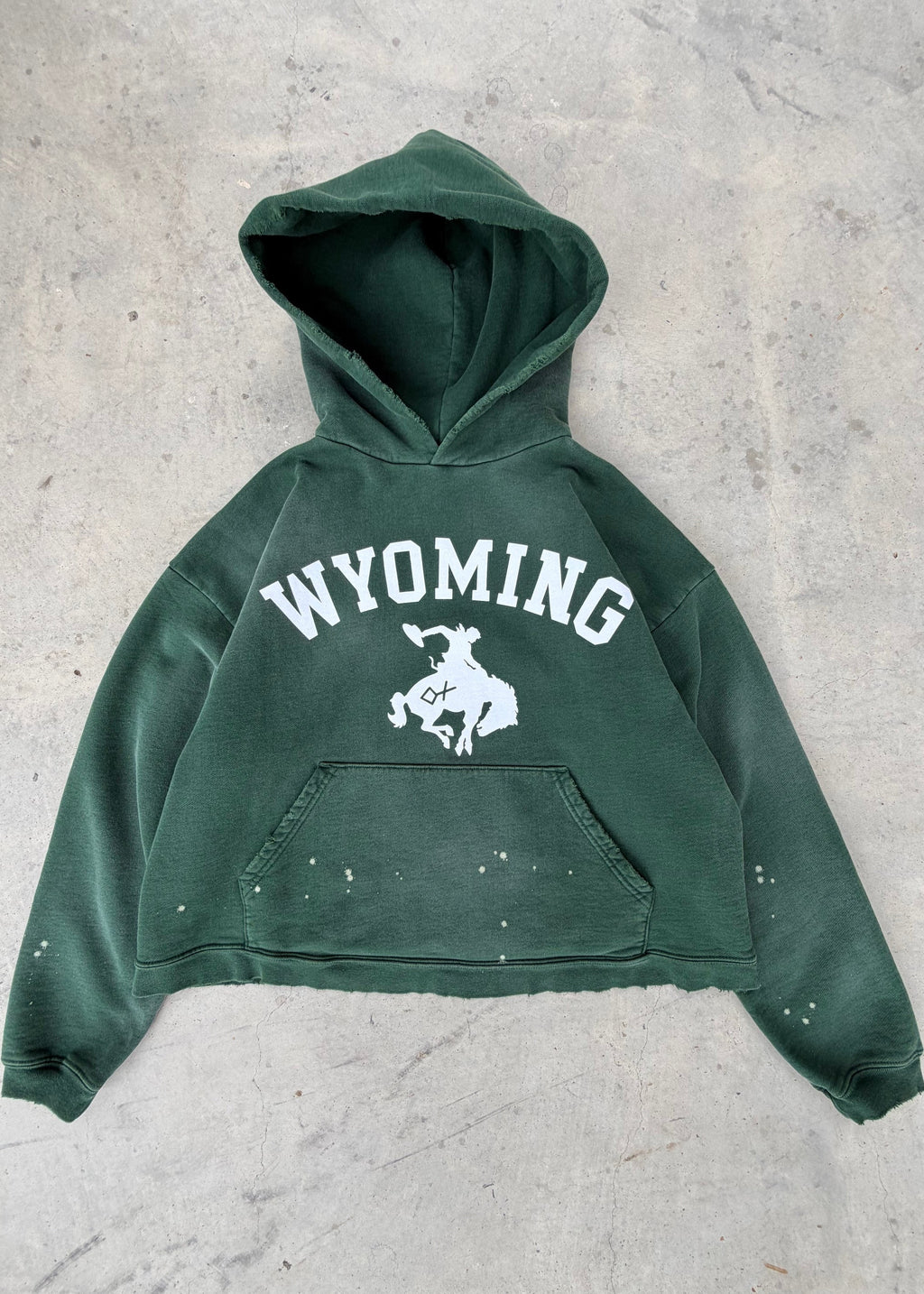 Sun Faded Green Distressed | The Outlaw Hoodie
