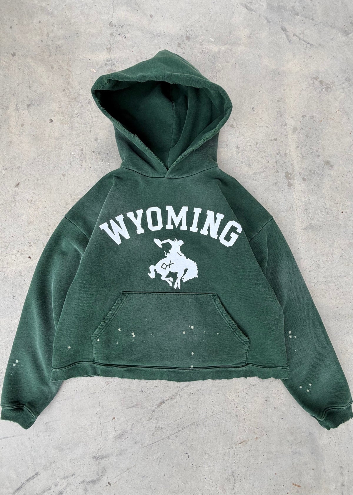 Sun Faded Green Distressed | The Outlaw Hoodie