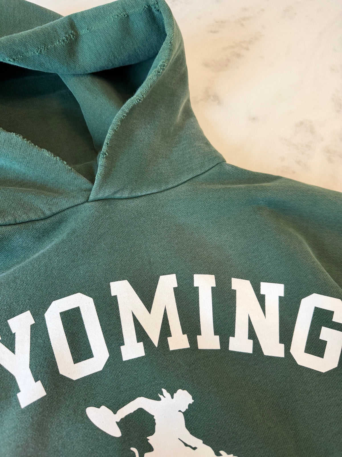 Sun Faded Green Distressed | The Outlaw Hoodie