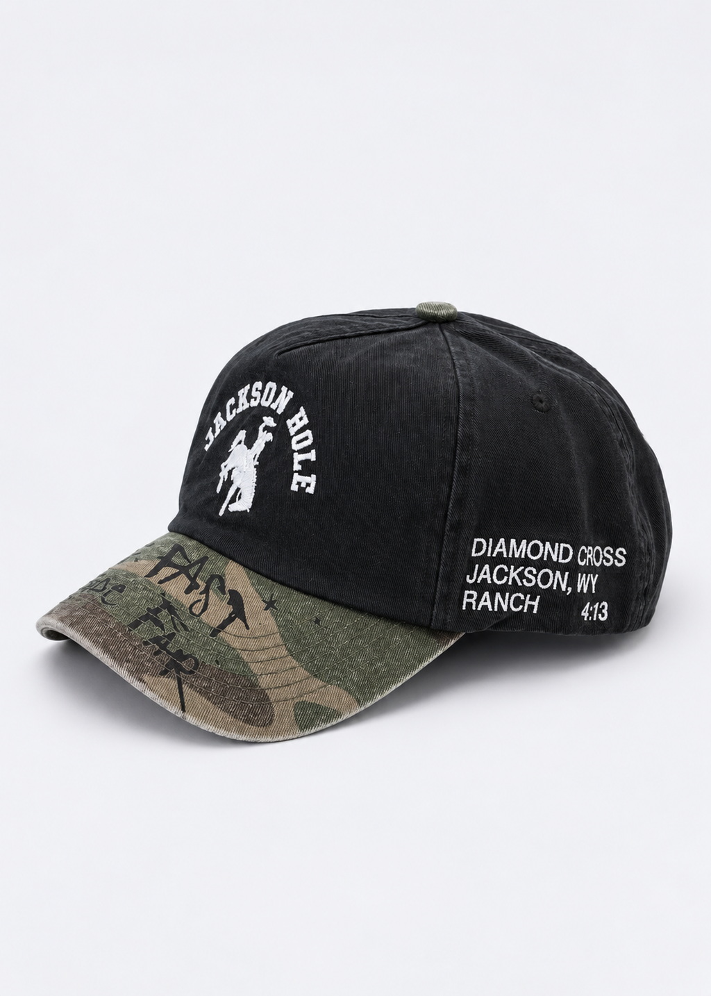 Jackson Black w Camo Brim | Camo Range Cap