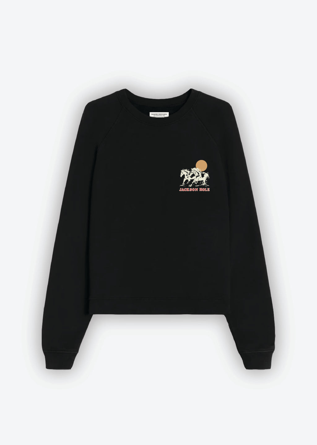Midnight Black Crewneck | Diamond cross ranch Jackson Wild Sweatshirt
