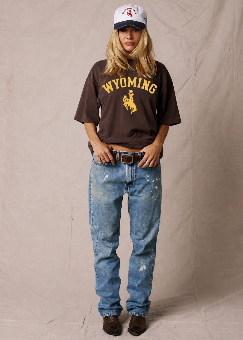 Sun Faded Black | Classic Wyoming Tshirt 